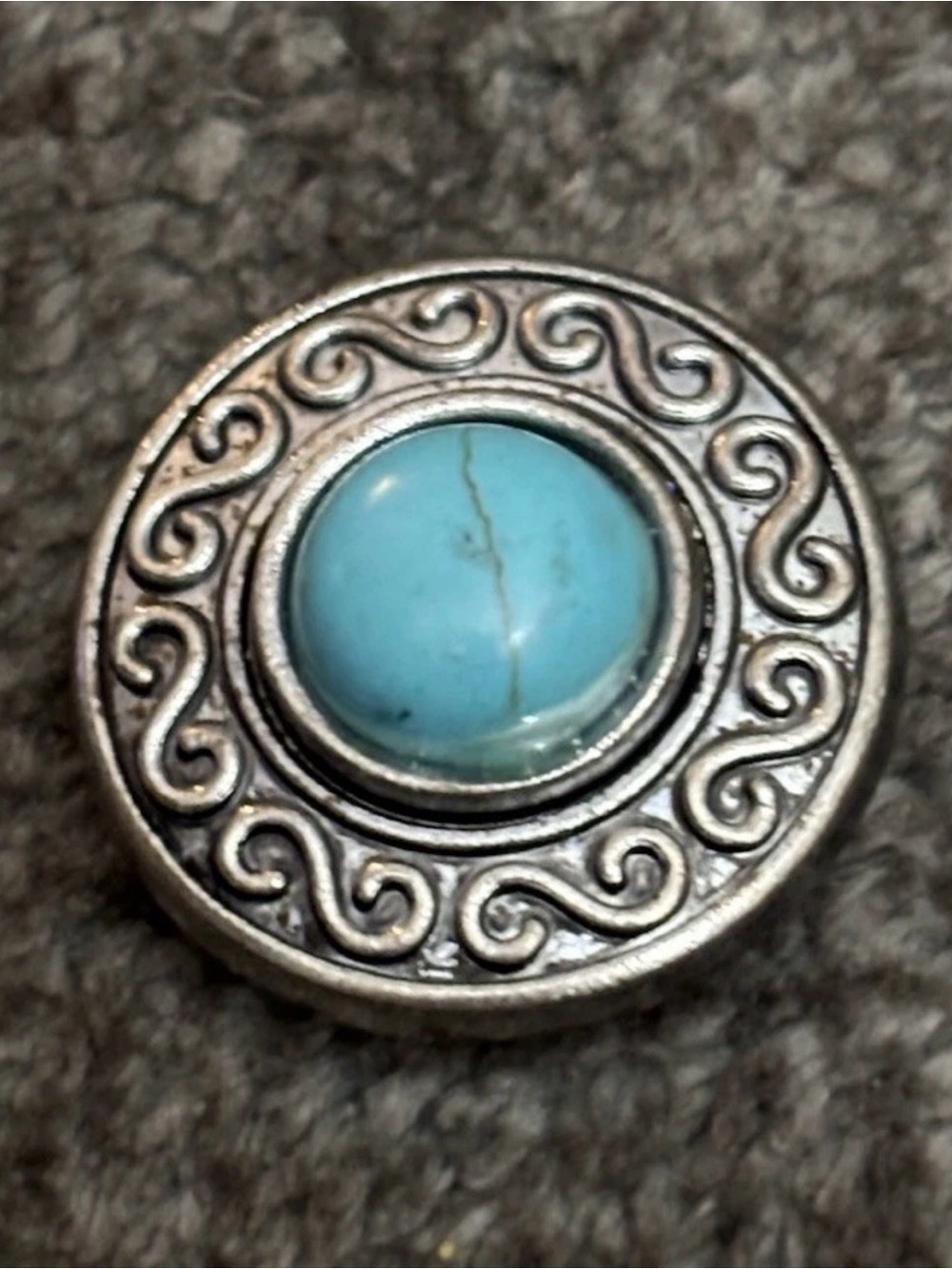 Snappies Turquoise Western Collar Pin Reining Trail Horsemanship Halter Silver